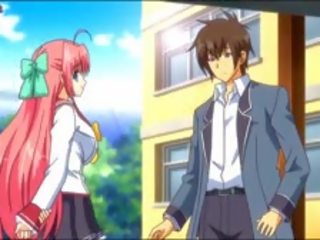 Paauglys anime raudonplaukiai gauna įkeisto