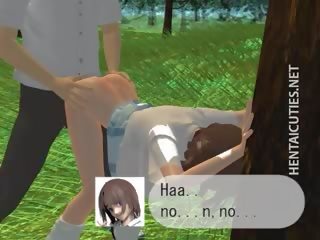 Charming 3D Hentai diva Gets Nailed Outside