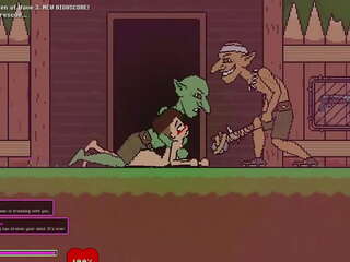 Captivity &vert; मंच 3 &vert; नग्न महिला survivor fights उसकी रास्ता के माध्यम से randy goblins लेकिन fails और हो जाता है गड़बड़ कठिन निगलने liters की कम &vert; हेंटाई गेम gameplay p3