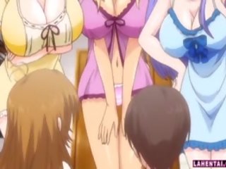Hentai cô gái hút tittyfucks và được của họ pussies bơm