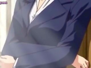 Outstanding anime babes rubbing their boobs