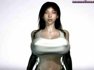 Animated chick with massive breasts