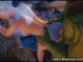 3d elf księżniczka zniszczonym przez orc - x oceniono wideo w ah-me