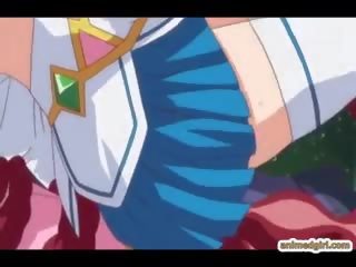 Pagdadalantao anime nahuli at binubutasan lahat butas sa pamamagitan ng tentacles mons