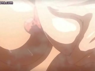Två bystiga animen babes slick peter