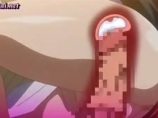 Dzikie anime nauczycielka cieszy się za penis