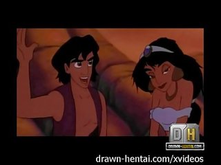 Aladdin adult clip - Beach adult video with Jasmine