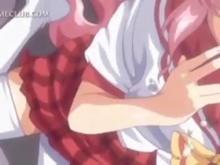 Petite Anime lassie Blowing Large member In Close-up