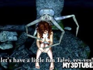 Petite 3D feature Getting Fucked By An Alien Spider
