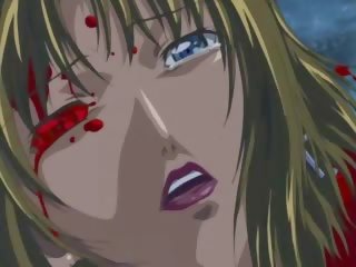 Amazing Hentai cartoons stunner busty chick fucking with blood