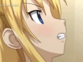 Trausls anime blondīne bumbulīši laizīja un cunt pounded grūti