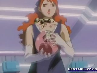 Ciešas anime draudzene ar firma bumbulīši aizņem a milzīgs getto johnson uz viņai cunt