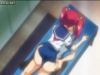 Anime punapea saab anaal dildo