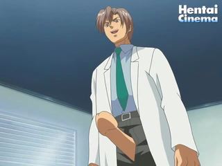 Manga profesors aizņem viņa gigants dong ārā no viņa bikses un sniedz tas līdz viens no viņa nerātnas pacienti
