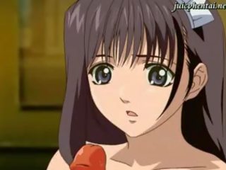 E lezetshme anime mësues provë organ seksual i mashkullit