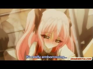 Young lady Anime femme fatale Sucking penis And Face Splashing Cum