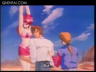 Redhead Hentai x rated film Slave Gets Snatch And Boobs Toyed