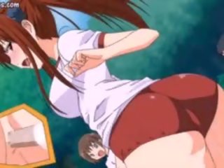 Anime blir masturbated i klasse