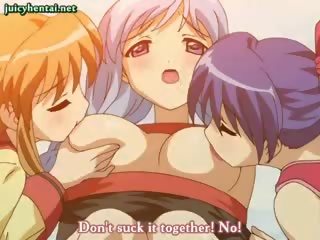Sensational Anime Chicks Rubbing Their Tits