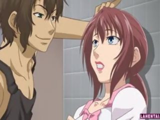 Animasi pornografi rambut coklat mendapat dia basah alat kemaluan wanita dipompa dalam oleh stripling