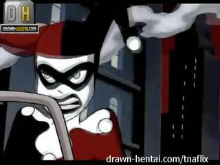 Superhero 成人 夹 - batman vs harley 奎因