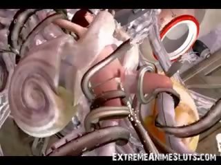 3D young female Gets Banged By Alien Tentacles!