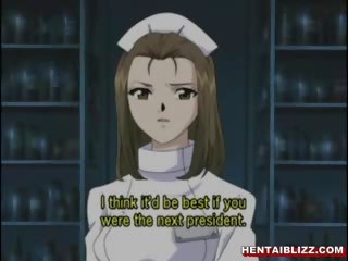 All Tied Up Hentai Nurse With A Muzzle Gets Fingered Pussy