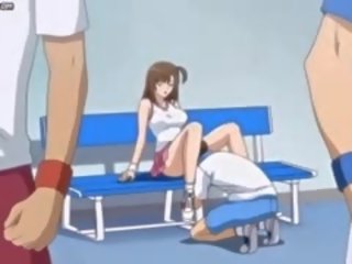 Hentai schnecke genießt anal sex film bei fitnesscenter