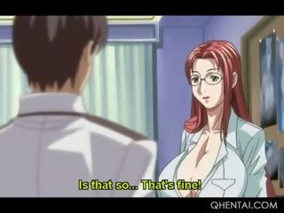 Excited Hentai Teacher In Huge Tits Rides Students cock In