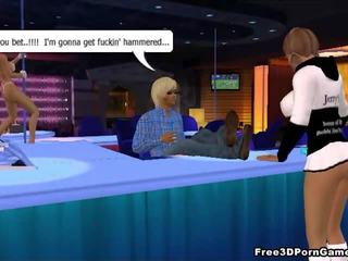 ممتاز 3d رسوم متحركة شقراء متجرد يحصل على مارس الجنس شاق