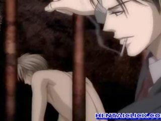 Tied up anime twink gets stupendous fucked
