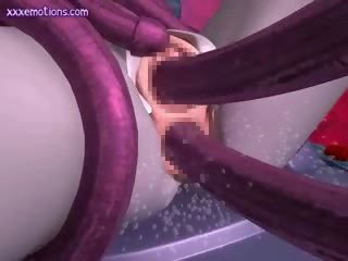 Animat papusa insurubata de tentacles