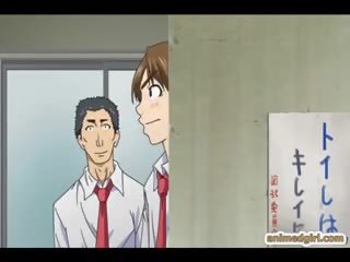 Bigboobs anime skolniece stupendous jāšanās uz the tualete