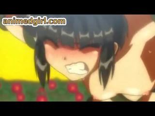 Attaché jusqu'à hentaï hardcore baise par transexuelle l'anime vid