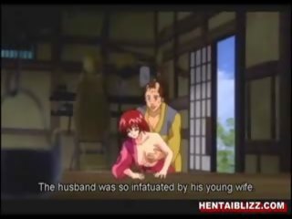 Mamalhuda japonesa hentai apanhada e terrific cutucou por velho stripling