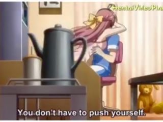 Pievilcīgs anime meitenes uz sauna