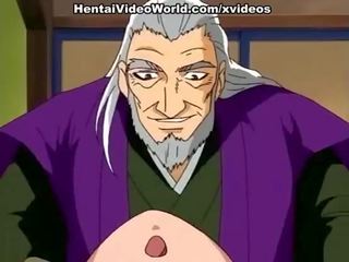 Nemravné anime mladý samice fucks s staršie človek
