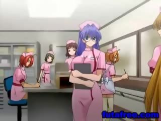 Lustful Hentai Nurse Plays With Dildo