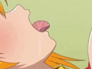 Groot meloned anime blondine neuken