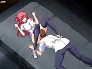 Anime girlfriend Rubbing A Massive cock