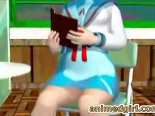 3d シーメール エロアニメ 男女共学の oralsex と ハード ファック