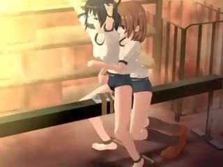 Anime nešvankus klipas vergas gauna sexually tortured į 3d anime