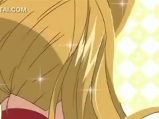 Veľký titted anime volania dievča dostane pička vyplnený s vibrátor