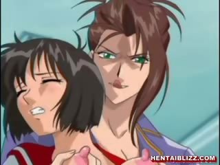Japanese Hentai daughter Gets Squeezed And Clamp Her Tits