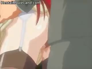 Desirable červenovlasé anime diva dostane drobné chňapnúť part4