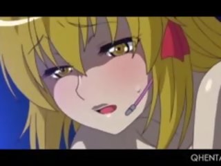 Busty Blonde Hentai Nymph Masturbating Cunt On The Web Cam