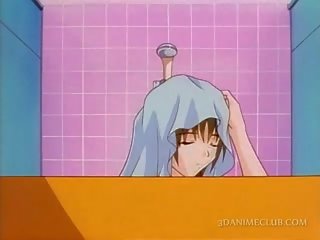 Jautrus hentai siren fantasizing apie suaugusieji klipas į dušas