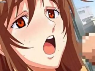 Besar boobed anime mendapat mulut fucked