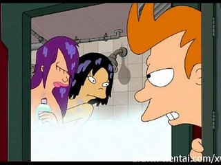 Futurama animasi pornografi - pancuran air seks tiga orang