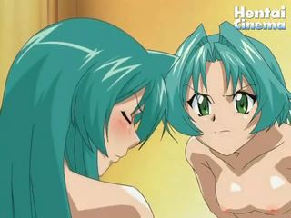 2 svůdný anime lesbičky jsou hrát s každý další v přední na jejich soused